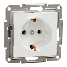Schneider Electric Asfora EPH2970121. Розетка з заземленням без рамки, білий
