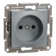 Розетка без заземлення, сталевий Asfora EPH3000162 Schneider Electric
