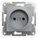 Розетка без заземлення, сталевий Asfora EPH3000162 Schneider Electric