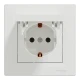 Розетка з кришкою з заземленням, білий Asfora EPH3100121 Schneider Electric