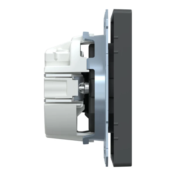D-life розетка з/к і шторкою, антрацитовий Merten MTN2300-6034 Schneider Electric - Фото 8