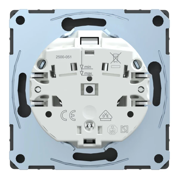 D-life розетка з/к і шторкою, антрацитовий Merten MTN2300-6034 Schneider Electric - Фото 7