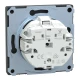 D-life розетка з/к і шторкою, антрацитовий Merten MTN2300-6034 Schneider Electric