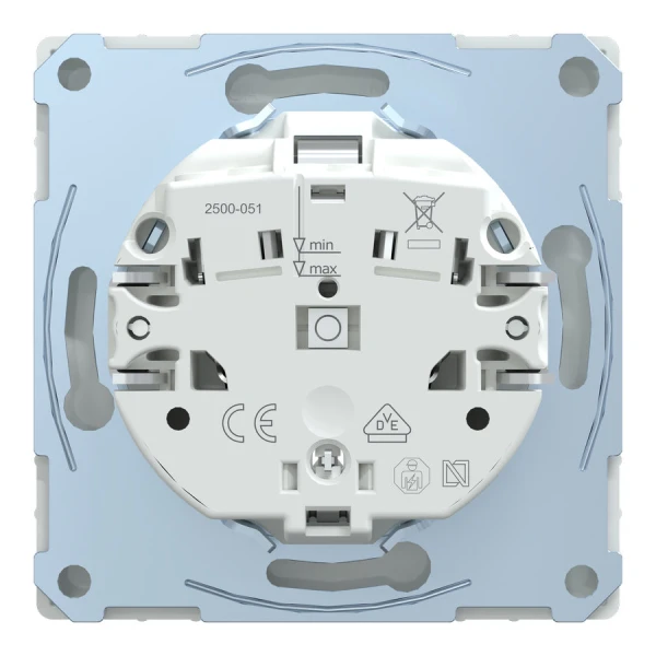 D-life розетка з/к і шторкою, білий лотос Merten MTN2300-6035 Schneider Electric - Фото 8