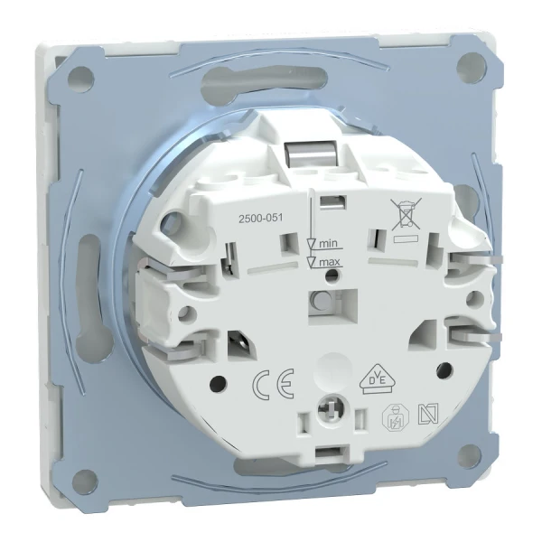D-life розетка з/к і шторкою, білий лотос Merten MTN2300-6035 Schneider Electric - Фото 7