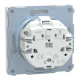 D-life розетка з/к і шторкою, білий лотос Merten MTN2300-6035 Schneider Electric