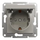 Розетка з кришкою з заземленням, бронзовий Asfora EPH3100169 Schneider Electric