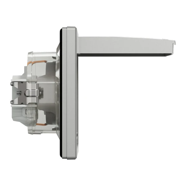 Розетка IP44 з кришкою, з заземленням, з захисними шторками, алюмінієвий Asfora EPH3100361 Schneider Electric - Фото 3