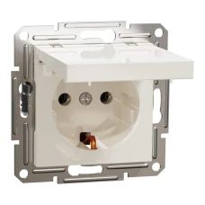 Schneider Electric Asfora EPH3170123. Розетка з заземленням та кришкою, без рамки, кремовий