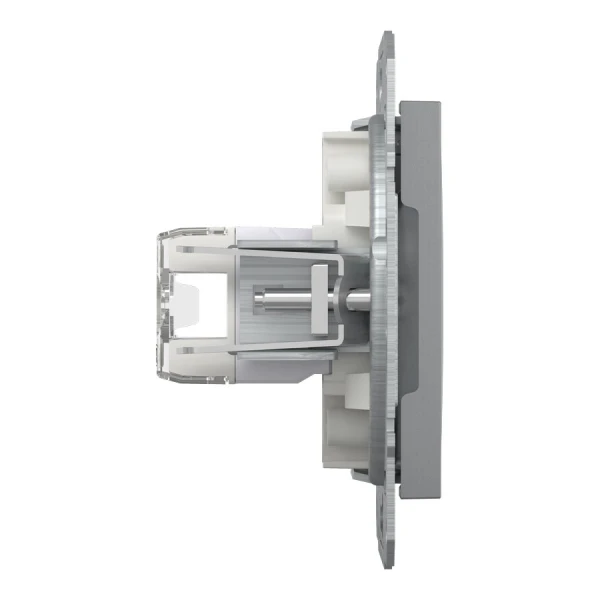 Розетка комп'ютерна, RJ45, кат.5е, UTP, подвійна, сталевий Asfora EPH4400162 Schneider Electric - Фото 3