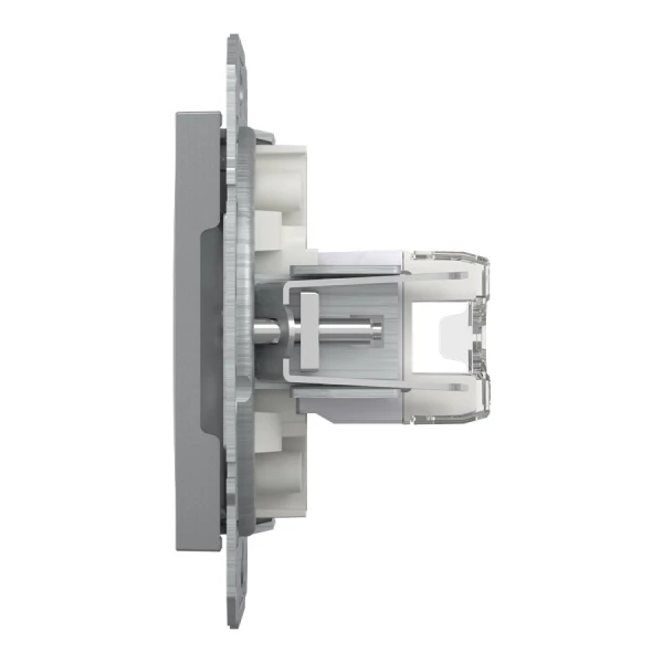 Розетка комп'ютерна, RJ45, кат.5е, UTP, подвійна, сталевий Asfora EPH4400162 Schneider Electric - Фото 4