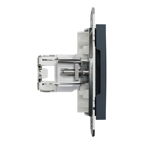 Розетка комп'ютерна, RJ45, кат.5е, UTP, подвійна, антрацитовий Asfora EPH4400171 Schneider Electric - Фото 3