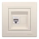 Розетка комп'ютерна, RJ45, кат.6, UTP, кремовий Asfora EPH4700123 Schneider Electric