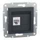 Розетка комп'ютерна, RJ45, кат.6, UTP, антрацитовий Asfora EPH4700171 Schneider Electric