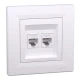 Розетка комп'ютерна, RJ45, кат.6, UTP, подвійна, білий Asfora EPH4800121 Schneider Electric