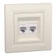 Розетка комп'ютерна, RJ45, кат.6, UTP, подвійна, кремовий Asfora EPH4800123 Schneider Electric