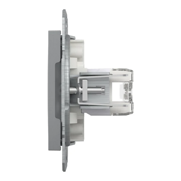 Розетка комп'ютерна, RJ45, кат.6, UTP, подвійна, сталевий Asfora EPH4800162 Schneider Electric - Фото 4