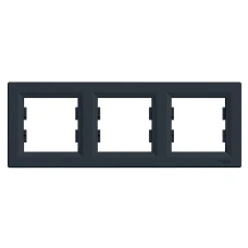 Schneider Electric Asfora EPH5800371. Рамка 3-постова, горизонтальна, антрацитовий