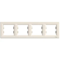 Schneider Electric Asfora EPH5800423. Рамка 4-постова, горизонтальна, кремовий