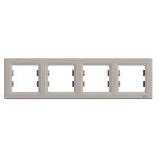 Schneider Electric Asfora EPH5800469. Рамка 4-постова, горизонтальна, бронзовий