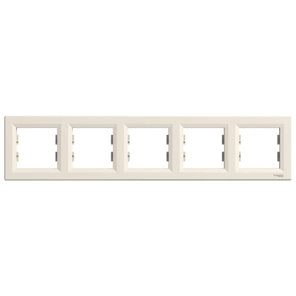 Рамка 5-постова, горизонтальна, кремовий Asfora EPH5800523 Schneider Electric