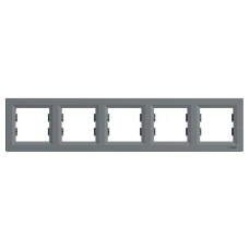 Schneider Electric Asfora EPH5800562. Рамка 5-постова, горизонтальна, сталевий