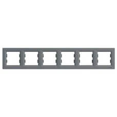 Schneider Electric Asfora EPH5800662. Рамка 6-постова, горизонтальна, сталевий