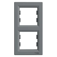 Schneider Electric Asfora EPH5810262. Рамка 2-постова, вертикальна, сталевий