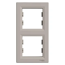 Schneider Electric Asfora EPH5810269. Рамка 2-постова, вертикальна, бронзовий