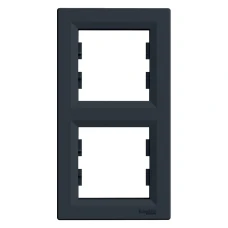 Schneider Electric Asfora EPH5810271. Рамка 2-постова, вертикальна, антрацитовий