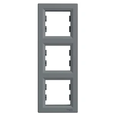 Schneider Electric Asfora EPH5810362. Рамка 3-постова, вертикальна, сталевий