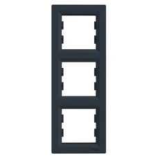 Schneider Electric Asfora EPH5810371. Рамка 3-постова, вертикальна, антрацитовий