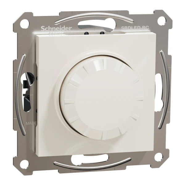 Поворотний LED димер RC 3-370 Вт, без рамки, кремовий Asfora EPH6870123 Schneider Electric