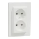 Розетка без заземления, подвійна, білий Asfora EPH9700121 Schneider Electric