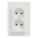 Розетка без заземления, подвійна, білий Asfora EPH9700121 Schneider Electric