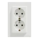 Розетка с заземленням, подвійна, білий Asfora EPH9900121 Schneider Electric