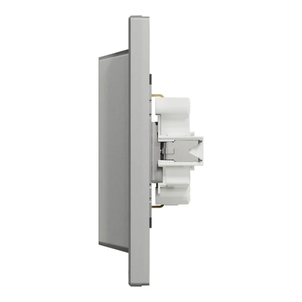 Розетка с заземленням, подвійна, алюмінієвий Asfora EPH9900161 Schneider Electric - Фото 4