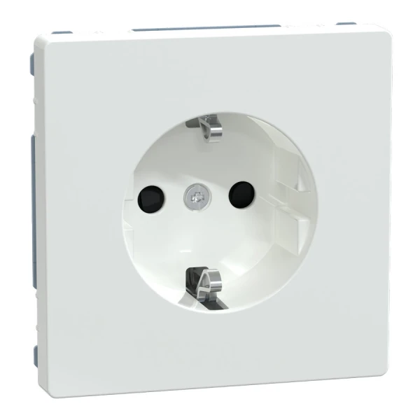 D-life розетка з/к і шторкою, білий лотос Merten MTN2300-6035 Schneider Electric - Фото 1