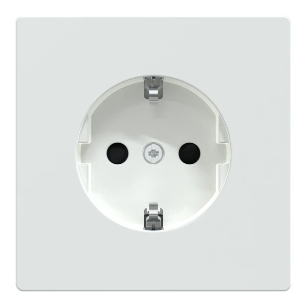D-life розетка з/к і шторкою, білий лотос Merten MTN2300-6035 Schneider Electric - Фото 2