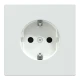 D-life розетка з/к і шторкою, білий лотос Merten MTN2300-6035 Schneider Electric