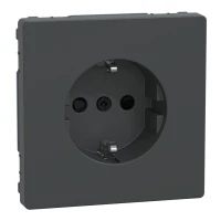  Schneider Electric MTN2300-6034. Merten D-life розетка з/к і шторкою, антрацитовий