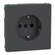 D-life розетка з/к і шторкою, антрацитовий Merten MTN2300-6034 Schneider Electric