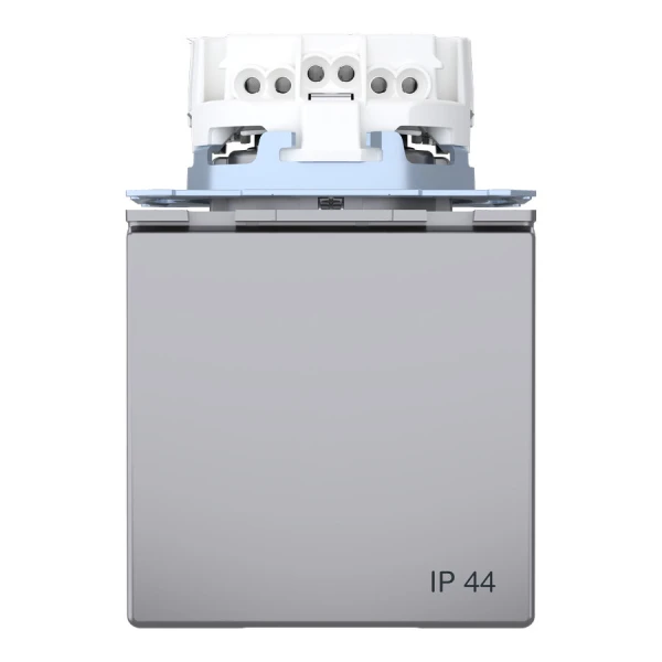 D-Life розетка з/к і кришкою, IP44, сталевий Merten MTN2314-6036 Schneider Electric - Фото 6