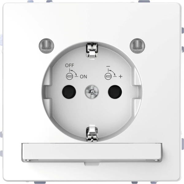 D-Life розетка з/к і LED модулем, білий лотос Merten MTN2304-6035 Schneider Electric