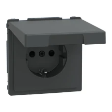 Schneider Electric Merten MTN2314-6034. D-Life розетка з/к і кришкою, IP44, антрацитовий