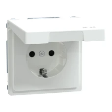 Schneider Electric Merten MTN2314-6035. D-Life розетка з/к і кришкою, IP44, білий лотос