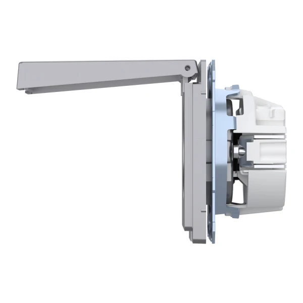 D-Life розетка з/к і кришкою, IP44, сталевий Merten MTN2314-6036 Schneider Electric - Фото 3