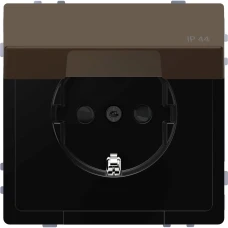 Schneider Electric Merten MTN2314-6052. D-Life розетка з/к і кришкою, IP44, мокко