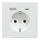 D-Life розетка з 2 USB, 3А, тип А+С, білий лотос Merten MTN2367-6035 Schneider Electric