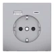 D-Life розетка з 2 USB, 3А, тип А+С, сталевий Merten MTN2367-6036 Schneider Electric